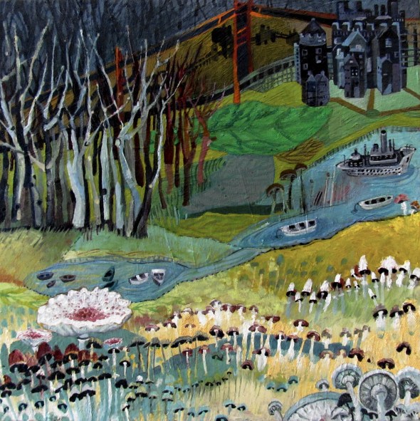 A Painting with Fungi for Ava, my youngest daughter.